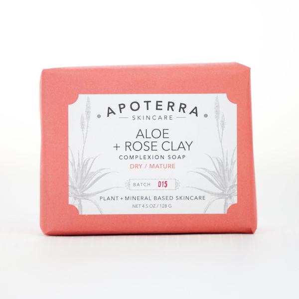 Apoterra Skincare - Aloe + Rose Clay Complexion Soap