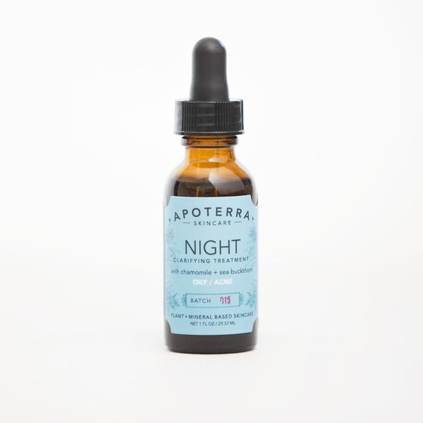 Apoterra Skincare - Night Clarifying Treatment with Chamomile + Sea Buckthorn