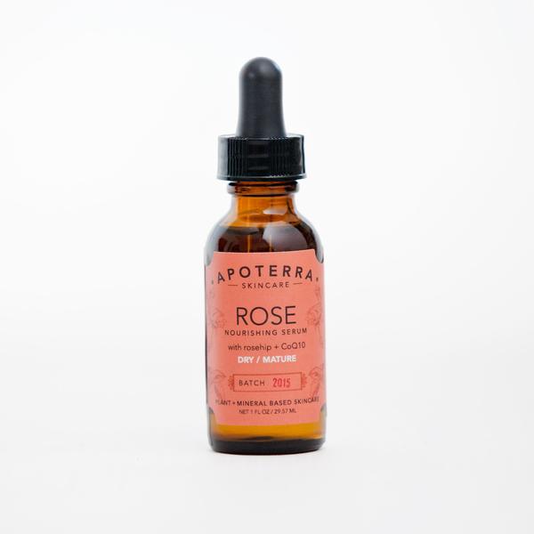 Apoterra Skincare - Rose Nourishing Serum with Rosehip + CoQ10