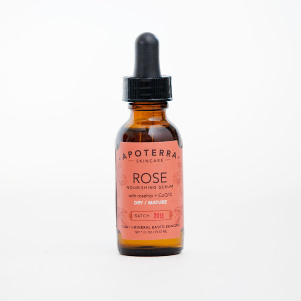 Apoterra Skincare - Rose Nourishing Serum with Rosehip + CoQ10