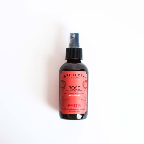 Apoterra Skincare - Rose Hydrating Toner with Hyaluronic Acid + Rooibos