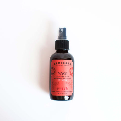 Apoterra Skincare - Rose Hydrating Toner with Hyaluronic Acid + Rooibos